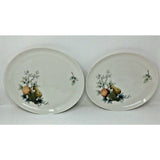 SYRACUSE WAYSIDE TRUE CHINA SET OF 2 Lot 11-3/8" & 12 3/4 OVAL PLATTER FRUIT USA