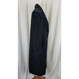 Vintage Jofeld Petites Forstman Winter Wool Pea coat Womens 12P Leather Accents