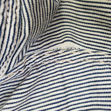 Gap Pinstriped Cropped Denim Blue Jean Trucker Jacket Womens XS Railroad Stripes