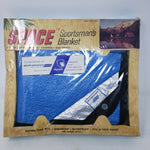 Vintage NRC The Original Space Brand Sportsman`s Blanket BLUE NOS Mid Century