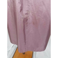 Jennifer Hill Shiny Wet Look Belted Tie Sash Long Trench Coat Womens 6 Rose Pink