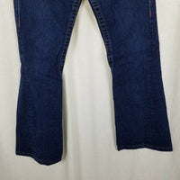 True Religion Brand Joey Flare Jeans Horseshoe Button Flap Pocket Womens 27 Pant