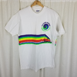 Vintage 90s Greenpeace Rainbow Warriors TShirt Mens XL 80s Ship Save the Whales