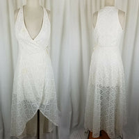 Abercrombie & Fitch Lace Wrap Summer Dress Womens S Hi Lo Assymetrical Plunge