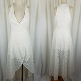 Abercrombie & Fitch Lace Wrap Summer Dress Womens S Hi Lo Assymetrical Plunge