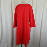 Liz Claiborne New York Stretch Scoop Neck 3/4 Sleeve ALine Sack Dress Womens XL