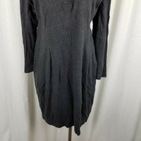 Laura Ashley Vintage Shawl Collar Cotton Jersey Knit Dress Womens 12 Hong Kong