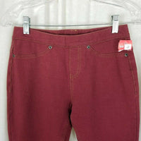 Evy's Tree Denim Skinnies Ponte Pants Skinny Jeans Jeggings Leggings Maroon S