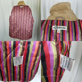 Bushwacker Quilted Pig Suede Leather Equestrian Riding Bard Barn Coat Womens L