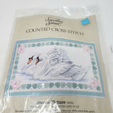 Something Special Counted Cross Stitch Kit Swans Picture 50152 Vintage NOS 1984