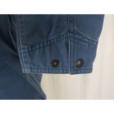 LL Bean Sunwashed Blue Canvas Zip Up Short Barn Coat Denim Jean Jacket Womens L