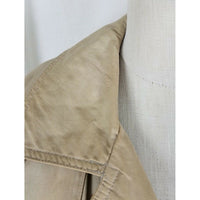 Vintage Eddie Bauer Canvas Long Safari Flannel Lined Trench Coat Womens S Khaki