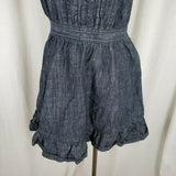 Clock House Denim Blue Jean Rockabilly Swing Fit & Flare Dress Womens sz 40 S M