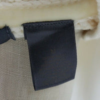 Liz Claiborne Henley Knit Sweater Cotton Shawl Collar Funnel Neck Womens M Cream