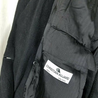 Vintage Christian Aujard Double Breasted Black Wool Peacoat Overcoat Mens 44