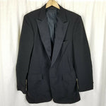 Vintage After Six Strictly Formal Black Satin Tuxedo Sportcoat Jacket Mens 42R