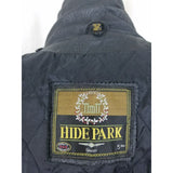 Vintage Hide Park Belted Black Leather Motorcycle Jacket Womens S M Fitted Zip