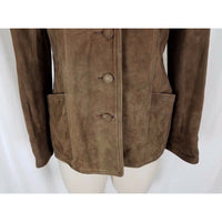 Vintage Leathers by New England Sportswear Brown Brushed Jacket Womens S USA