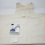 Vintage Sears Sanforized Cotton Mens Shop Apron Patch Pockets Natural NOS