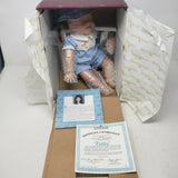 Joys of Summer Tickles 1992 Porcelain Boy Doll 1st Edition Ashton Drake Blue