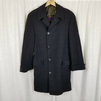 Vintage Sterlingware Coat of Distinction Plaid Peacoat Winter Wool Coat Mens S M