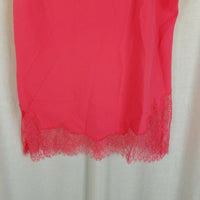 Victoria's Secret Lace Trim Accents Tank Top Cami Camisole Womens M Coral Salmon