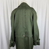 Nuage Long Anorak Raincoat Trench Coat Womens 12 Green Crosshatch Cape Top 126