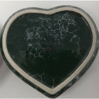 Cameo Heart Trinket Box by Mount Clemens Pottery Emerald Green Made In Japan