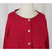 Coldwater Creek Petites Ribbed Jersey Knit Button Up Sweater Jacket Womens PXL