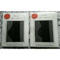 NOS Yoffi Top Fashion Shimmy Glitter Pantyhose Style No 985 One Size Fits 5-5 10