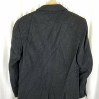 Vintage Maitland of England Cashmere Long Peacoat Winter Wool Coat Mens 40R Gray