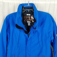 Descente DNA RSN Bright Cobalt Blue Nylon Winter Ski Parka Jacket Mens M Vintage