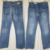 Slade Wilder Button Fly Thornton Classic Straight Blue Jeans Denim Mens 30x30