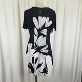 Mod Vintage 60s Twiggy Space Age Faux Wrap Twirl Mini Dress Floral Womens M L