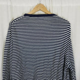 JCrew Harbor Cotton Merino Wool Sailor Striped Crewneck Pullover Sweater Mens XL