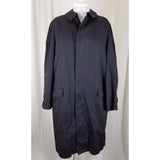 Pietro Sabatini Placket Front Trench Coat Mens 36L Removable Pile Fur Lining