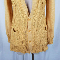 Evy's Tree The Chloe Curry Knit Long Sweater Cardigan Coat Womens M Coatigan