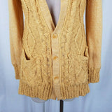 Evy's Tree The Chloe Curry Knit Long Sweater Cardigan Coat Womens M Coatigan