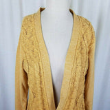Evy's Tree The Chloe Curry Knit Long Sweater Cardigan Coat Womens XL Coatigan