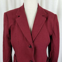 Vintage LL Bean Lambswool Equestrian Riding Country Jacket Blazer Womens 4 80s