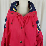 Vintage Current Seen Nautical Retro 80s 90s Windbreaker Jacket Womens M Baggy