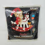 Vintage Titan Felt Wall Hanging Needlecraft 654 Teddy Beddy Bear Rocking Horse