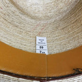 Vintage Sahuayo Legitimo Toasted Straw Hat Safari Mens 7 3/8 59 Mexico Strap