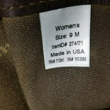 LL Bean Waxed Coated Canvas Tall Boots Womens 9M Waterproof Rubber Duck USA New