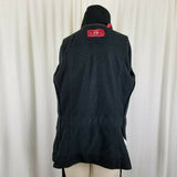 EDC Esprit Short Sweatshirt Jersey Knit Belted Trench Coat Jacket Womens S Black