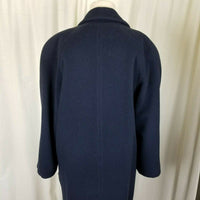 Julia Klein Petites Navy Blue Wool Long Maxi Peacoat Over Coat Womens 8P