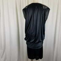 Steppin Out Ruched Blouson Formal Prom Cocktail Little Black Dress Womens 9