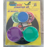 Dino-Mite Milk Caps Pogs Starter Kit Game Slammer 2 Containers 5" Playing Board