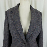 Vintage The Villager Wool Tweed Patch Elbows Riding Jacket Blazer Womens size 14