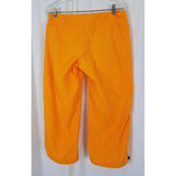 Nike Cropped Parachute Capri Pants Cinch Ankles Womens M Cotton Yellow Orange
